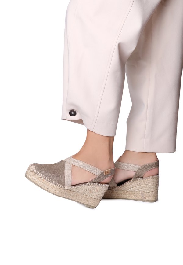 Keilstiefelette - taupe