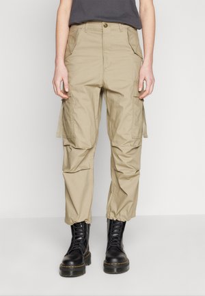 CROPPED DRAWCORD PANT  - Kareiviško stiliaus kelnės - ensis green