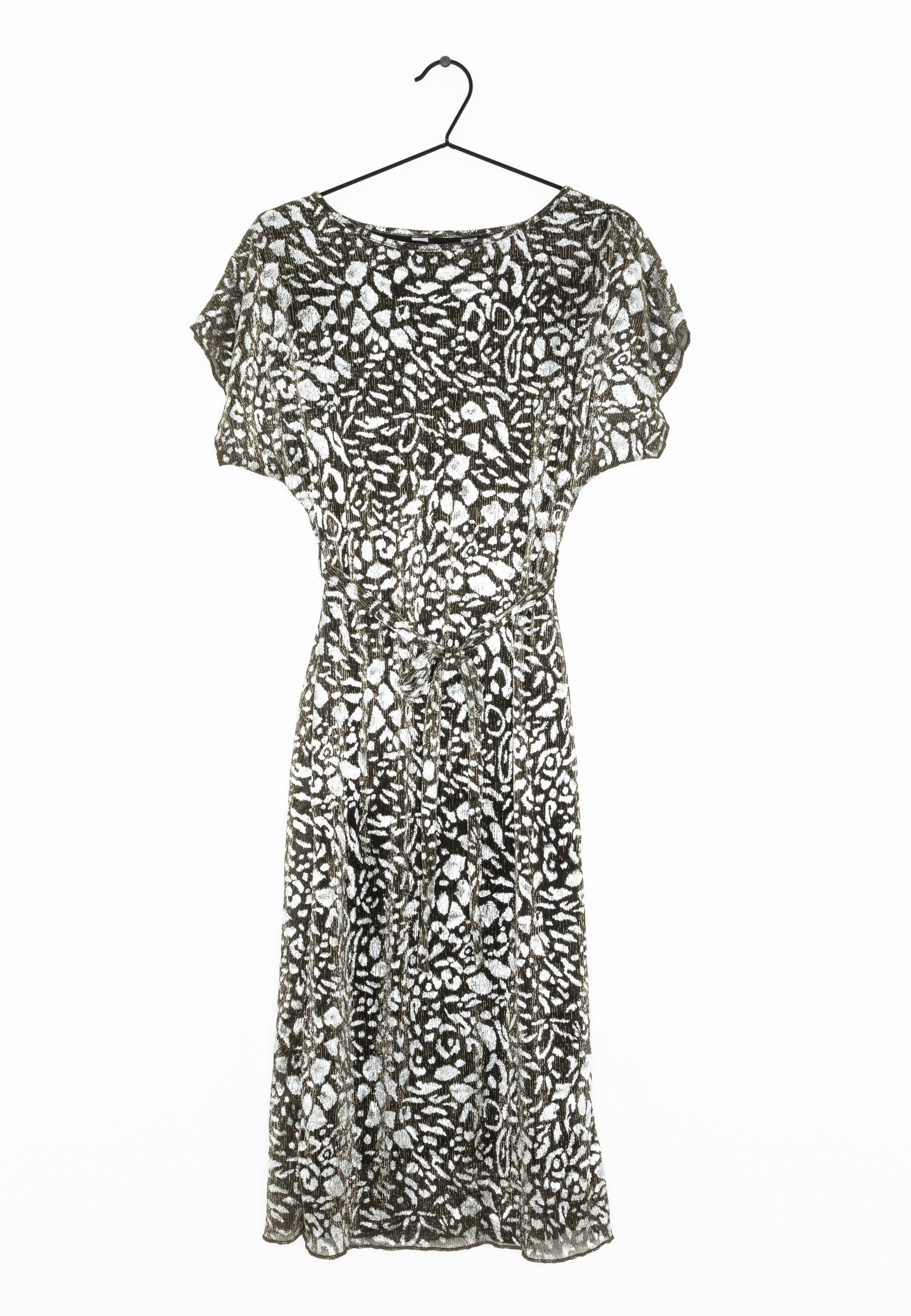 Robe Mini Dorothy Perkins Noire Et Argentée - Taille 8, Cou équipage, Doublée
