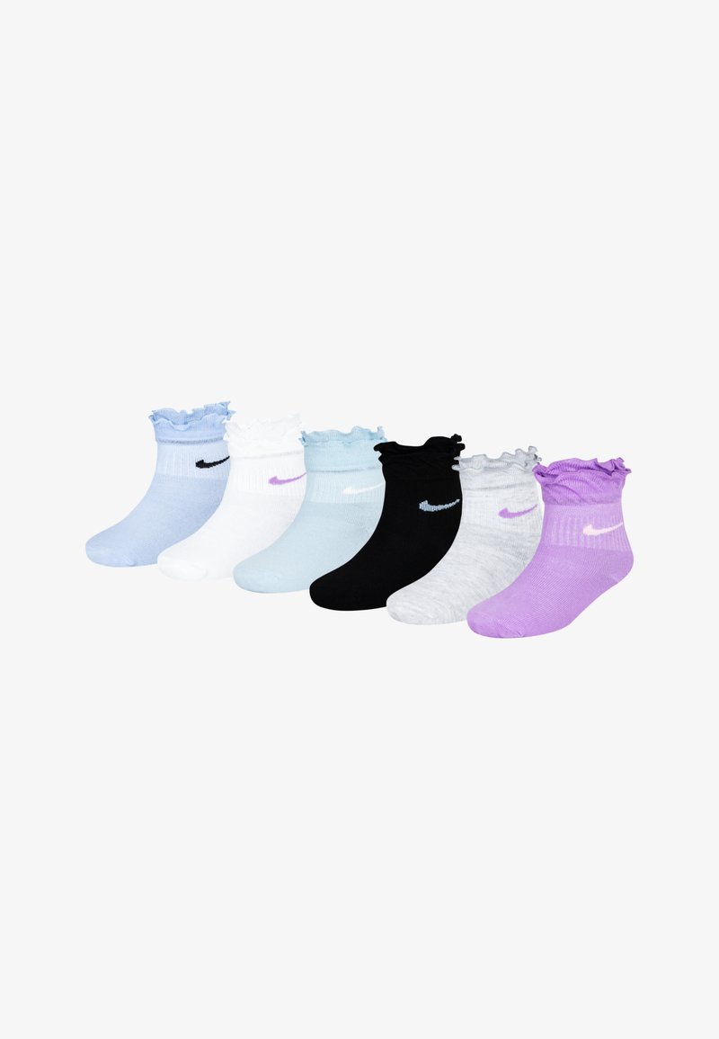 Nike Sportswear RUFFLE ANKLE 6 PACK - Chaussettes - bliss/bleu roi ...