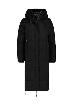 LANGER GESTEPPTER KAPUZE UND TASCHEN - Winter coat - schwarz