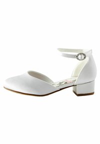 Next OCCASION STANDARD - Ballerine con cinturino - white satin stain resistant bridesmaid