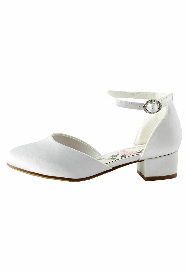Next OCCASION STANDARD - Ballerine con cinturino - white satin stain resistant bridesmaid