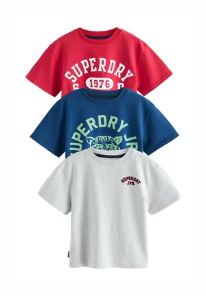 REGULAR FIT - COLLEGIATE 3 PACK - T-shirt imprimé - red navy