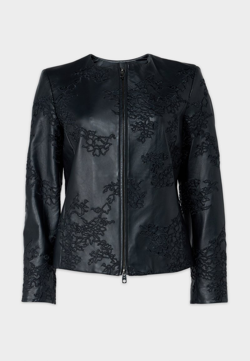 Emporio Armani Leren jas zwart Emporio Armani Leren jas zwart
