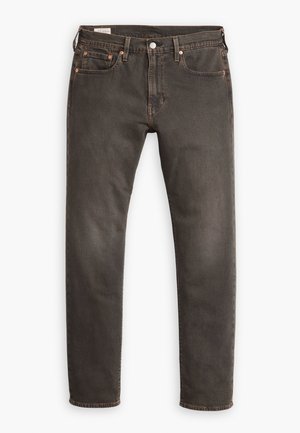 Temno sivo jeans hlače s klasičnim ravnim krojem. Narejene iz denim materiala, z petimi žepi, bakrenimi zakoviki in preprosto gumbasto zapiranje.