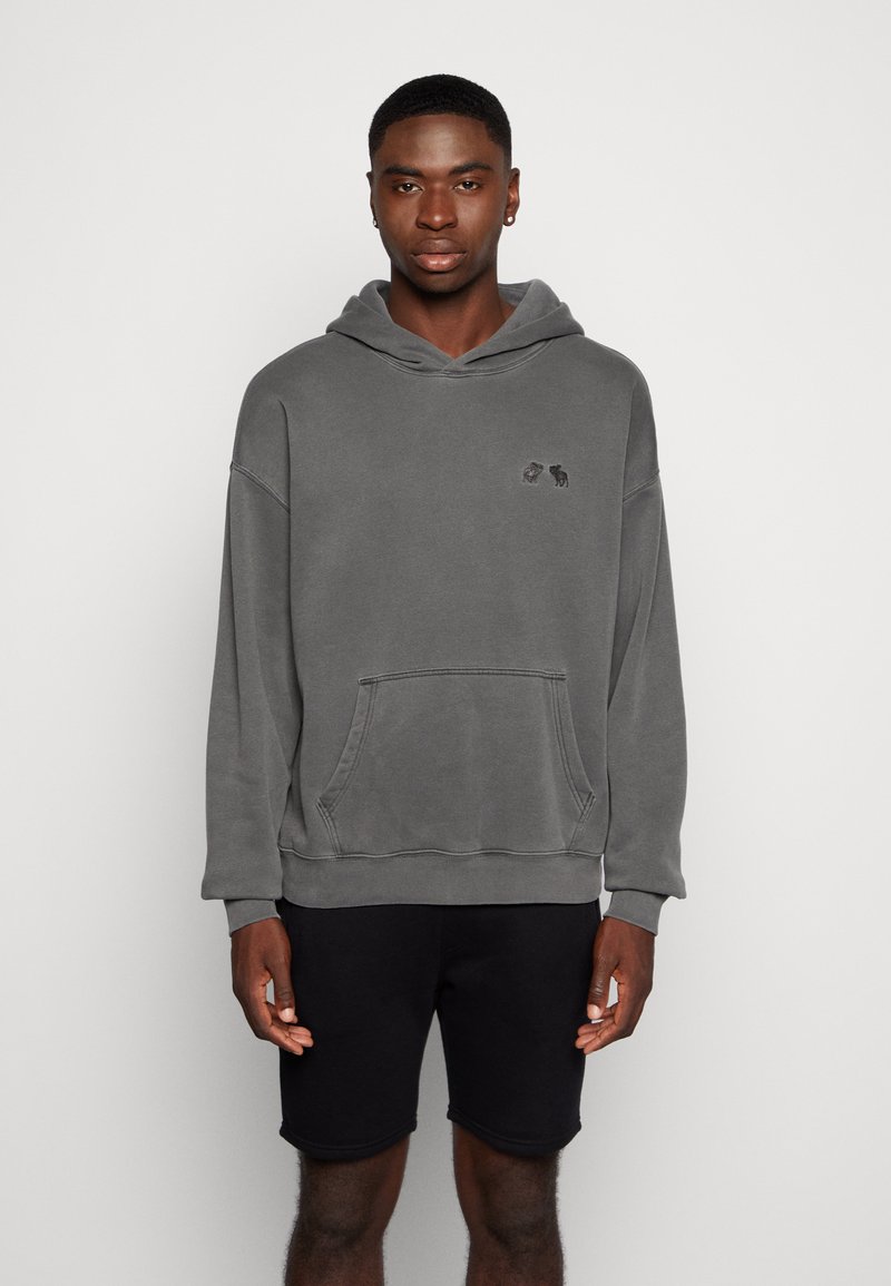 Abercrombie & Fitch ESSENTIALS KISSING MOOSE Hoodie grey wash/grey