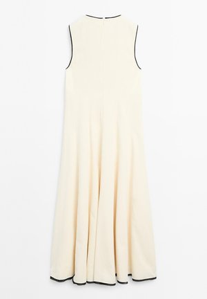 Massimo Dutti FLOUNCE WITH CONTRAST TRIMS  - Jurk - beige