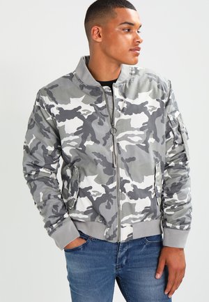 Urban Classics VINTAGE CAMO  - Bomber stiliaus striukė - snow