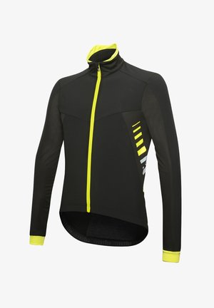 LOGO ALFA PADDED - Striukė bėgimui - black fluo yellow reflex