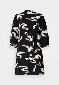 ONLNOVA LIFE LUX 3/4 SWIRLA DRESS - Kjole - black