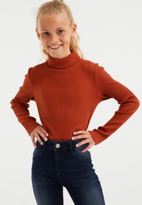 WE Fashion ROLNEK - Hosszú ujjú felső - rust brown