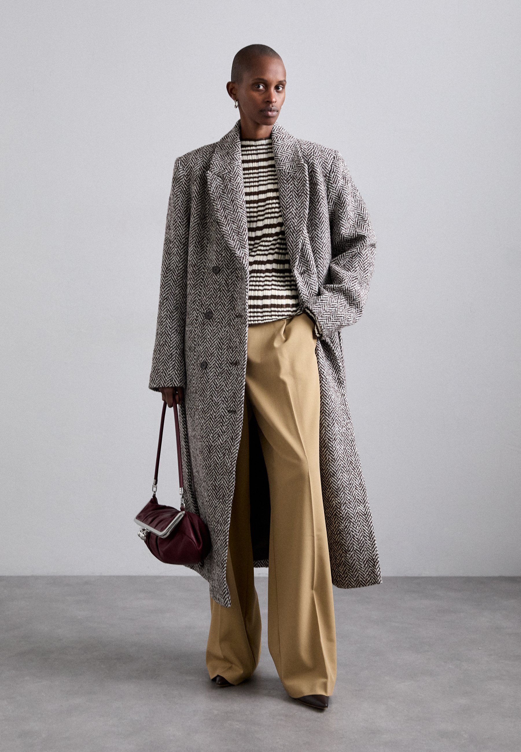 ジャケット・アウター herringbone wool-blend classic coat Herringbone wool blend coat