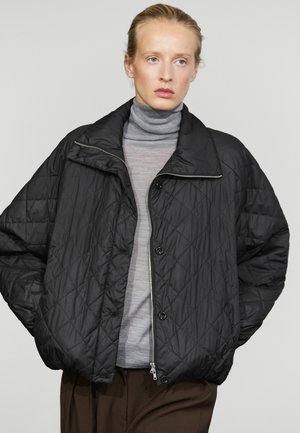 Massimo Dutti, PADDED HIGH NECK BOMBER JACKET - Light jacket - black