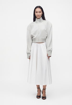 Norma Kamali, OVERSIZED TURTLE TO WAIST - Sweat zippé - light heather grey