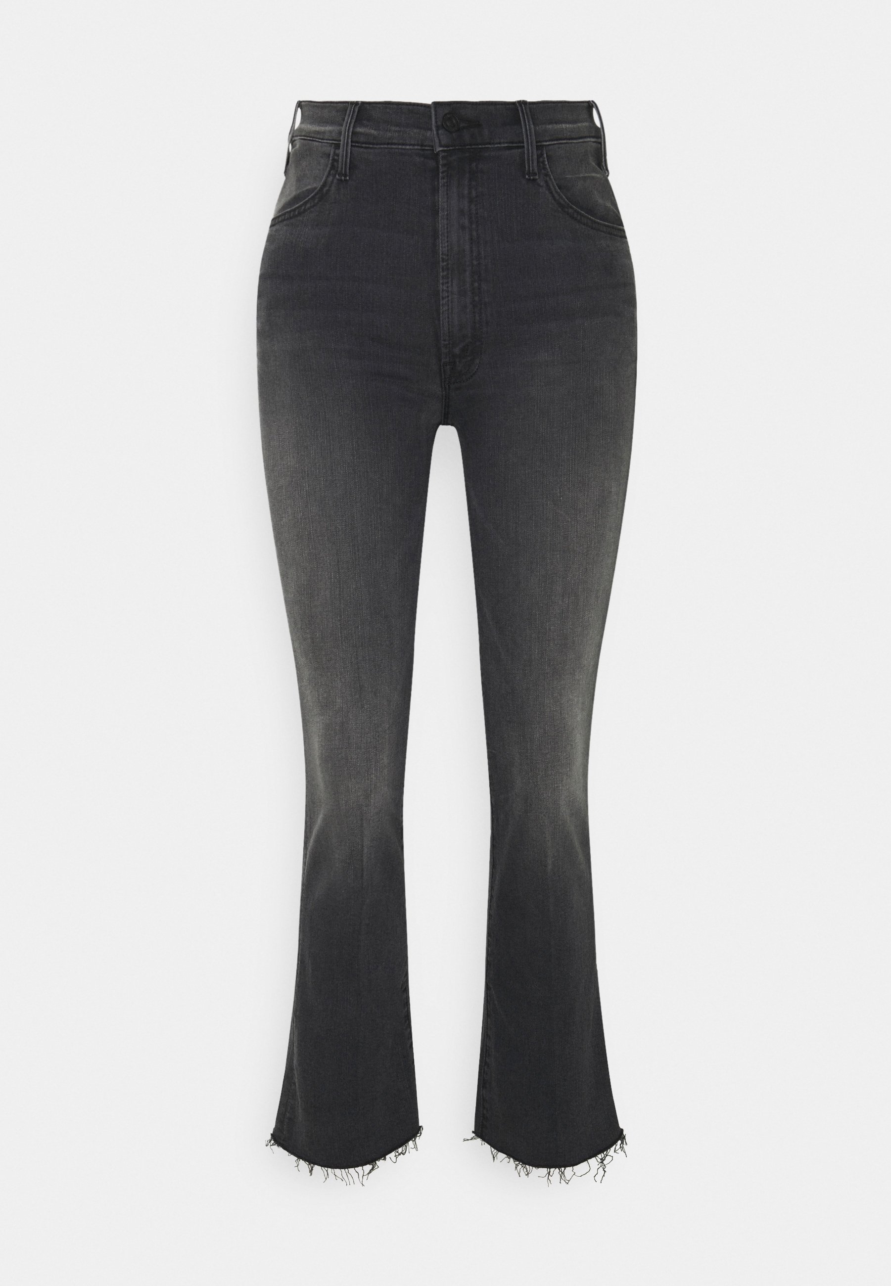 black fray jeans