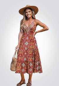 Cupshe BOHO CHIC PRINTED  - Denní šaty - ochre