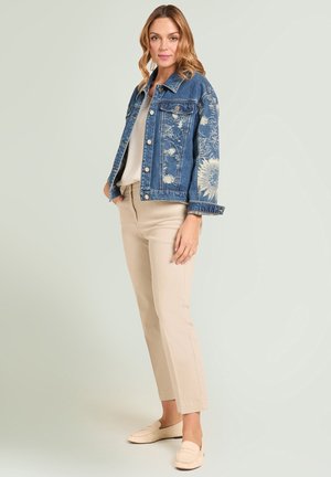 Luisa Viola, GIUBBOTTO IN DENIM JACQUARD - Cowboyjakker - blu