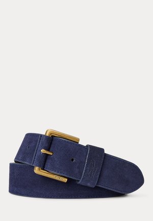 Polo Ralph Lauren, SIGNATURE PONY SUEDE BELT - Cinturón - navy
