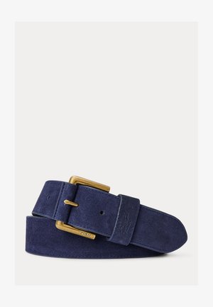 Polo Ralph Lauren, SIGNATURE PONY SUEDE BELT - Cinturón - navy