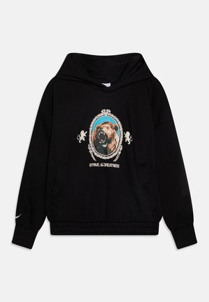 Nike Performance HOODIE UNISEX - Mikina s kapucí - black/pale ivory