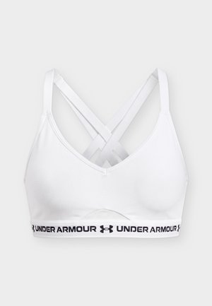 Under Armour, CROSSBACK LOW STRAPPY - Спортен сутиен с лека поддръжка - white/black