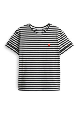 OPUS SERZ STRIPE HEART DETAIL - T-Shirt print - sweet red