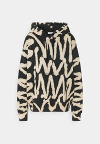 Czarna bluza z kapturem z kremowym, abstrakcyjnym wzorem zygzaków. Posiada przednią kieszeń, kaptur ze sznurkiem oraz ściągacze na mankietach i u dołu.