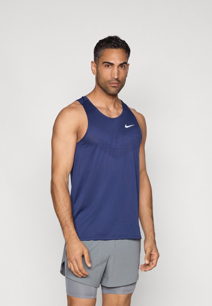 Nike M NK DFADV STRIDE TANK - Top - midnight navy/reflective silver-coloured