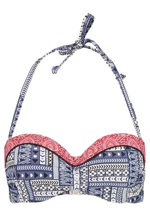 s.Oliver, WIRE BANDEAU - Bikinitop - blue/red