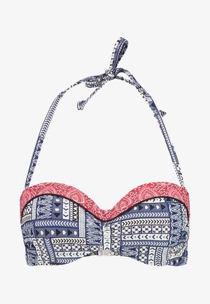 s.Oliver, WIRE BANDEAU - Haut de bikini - blue/red