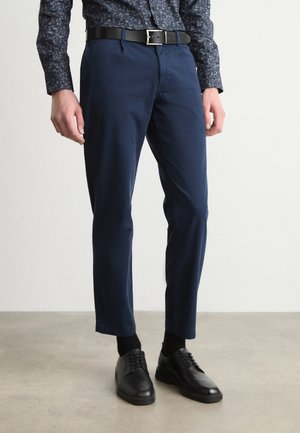 PLEATED - Chinos - dark blue