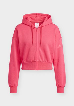adidas Sportswear, ESSENTIALS CONTEMPORARY FULL ZIP HOODED JACKET - Lukuga pusa - power pink