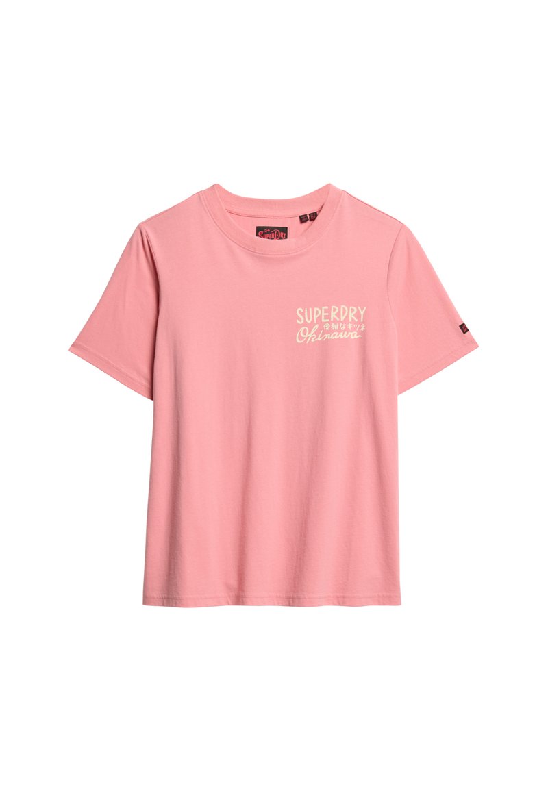 Superdry & Co T-shirt print donkerroze