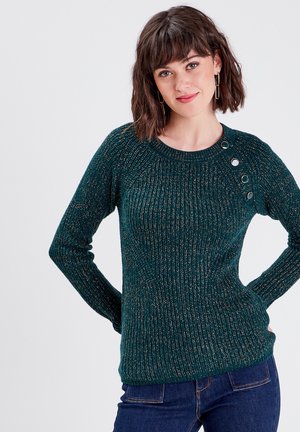 MIT KNÖPFEN - Pullover - vert foncé