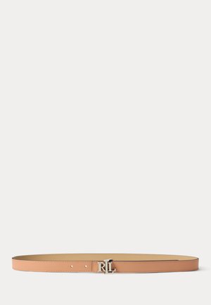 Lauren Ralph Lauren, LOGO REVERSIBLE LEATHER SKINNY BELT - Cinturón - light pink/tan