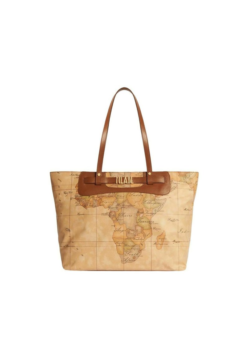 Borsa Shopping Alviero Martini Media Geo Classic - Tracolla Marrone Con Inserti - Foto 5