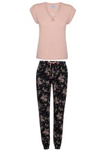 Vive Maria HIBISCUS - Nachtwäsche Set - lightpink schwarz allover/rosa - Zalando.de