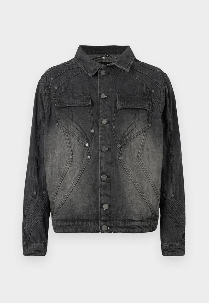 FAVELA HEAVY CUTLINE WAVE JACKET - Denim jacket - black - Zalando.co.uk