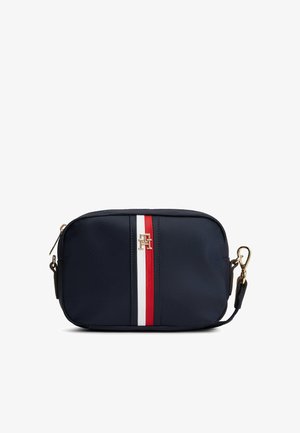 Tommy Hilfiger, TOMMY HILFIGER POPETTE GLOBAL STRIPE CROSSBODY CAMERA BAG - Sac bandoulière - space blue