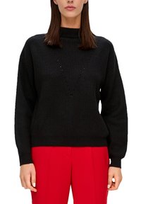 s.Oliver BLACK LABEL AUS MIX - Strickpullover - schwarz