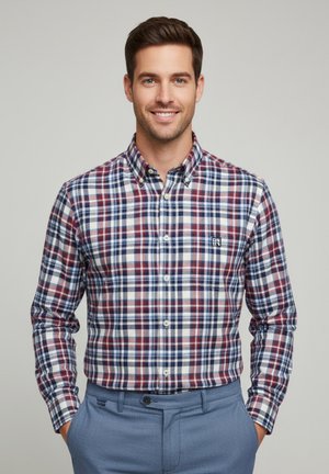 CUADROS MANGA LARGA - Camisa - rojo