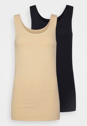 TANK 2 PACK - Top - black/warm sand