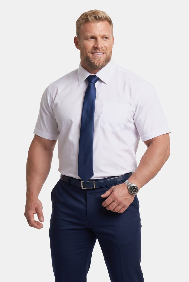 Men Plus HALBARM VARIO-KRAGEN COMFORT FIT - Hemd - snow white
