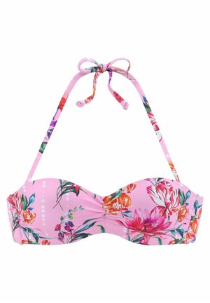 BANDEAU - Bikini-Top - rosa bedruckt