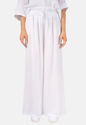 LISKA MUSSELIN OVERSIZED - Stoffhose - weiß