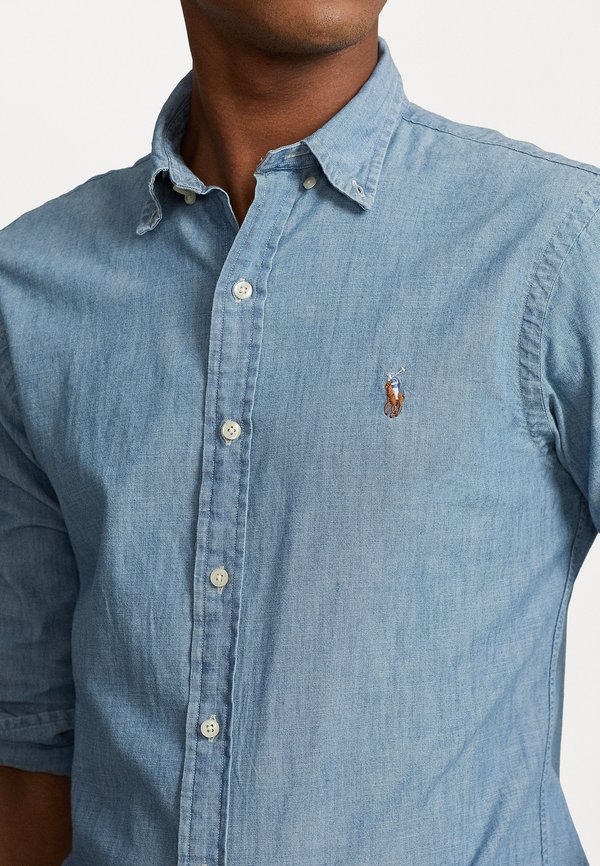 SLIM FIT CHAMBRAY SHIRT - Shirt - medium wash3
