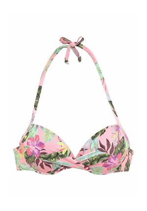 PUSH UP - Bikini-Top - rose bedruckt