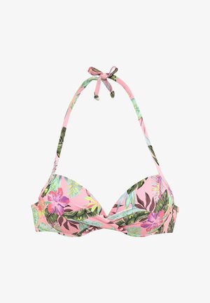 s.Oliver, PUSH UP - Bikini-Top - rose bedruckt