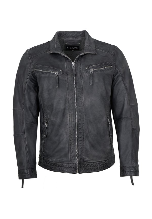 RONAI - Lederjacke - blau grau